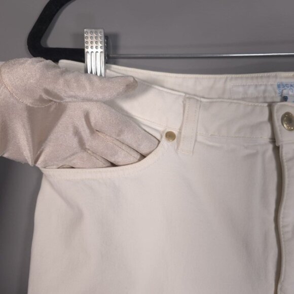 ESCADA SPORT Women ITALY🇮🇹MADE KATE Jeans BootCut Flare White Mid Rise Size 40 - Picture 10 of 15